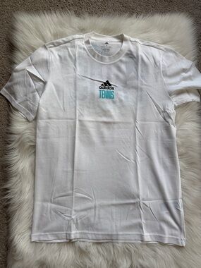 NWT adidas White Roland Garros Tennis Tee S